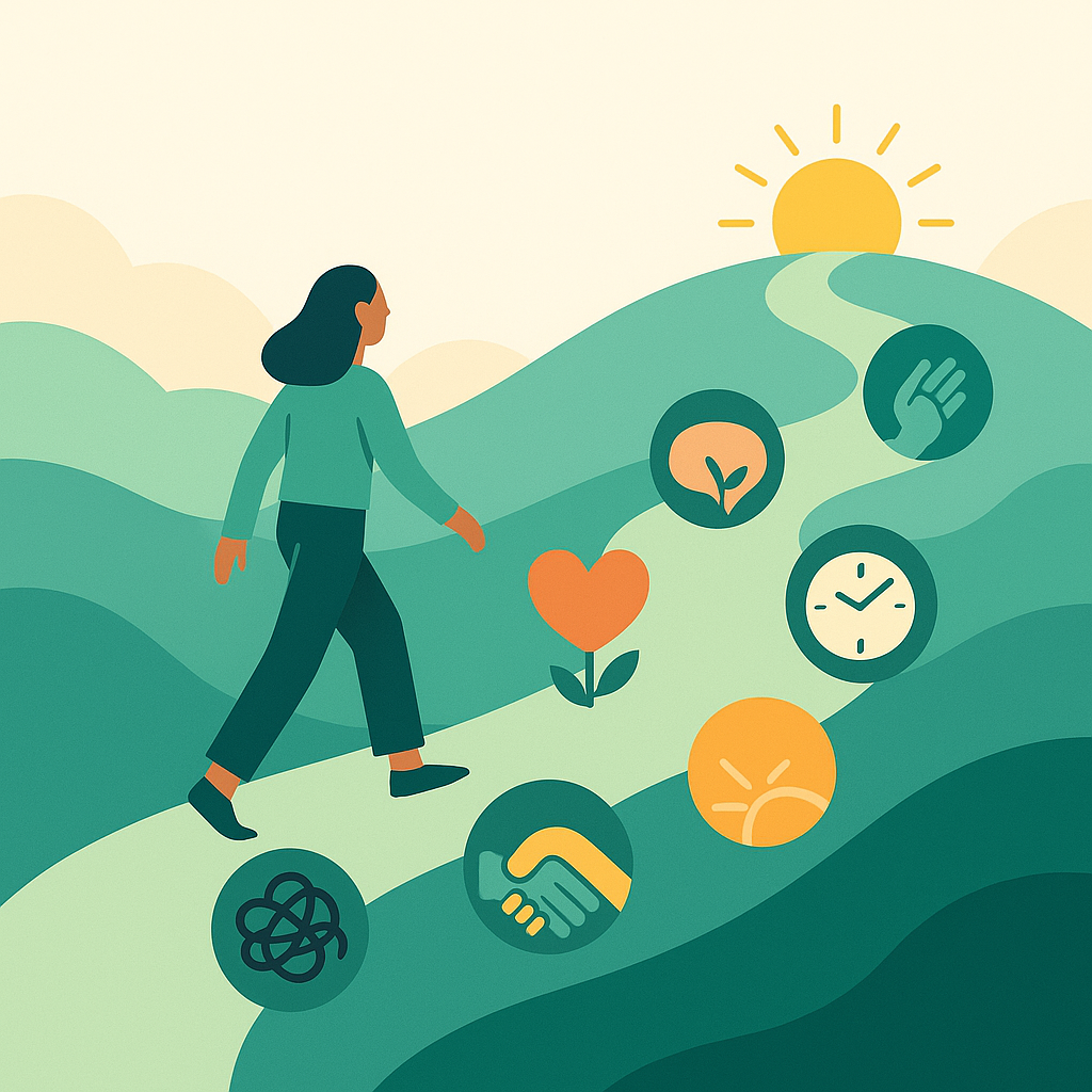 Ilustração de transformação emocional